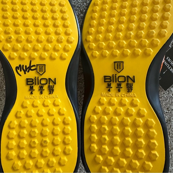 Biion The Oxford Mens 4 Women's 6 Spike-less Saddle Golf Shoes White Orange - Picture 6 of 7